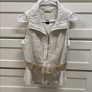 White House Black Market belted vest